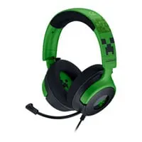 Razer Kraken V4 X Wired Minecraft Ed. Gaming Headset, Black, TriForce 40mm Drivers, Hyperclear Mic, USB-C