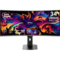 34" MSI MPG 341CQR X36 Gaming Monitor, QD-OLED, 3440 x 1440, 360Hz, Adaptive Sync, 0.03ms, HDMI 2.1 / DP 2.1a / Type-C
