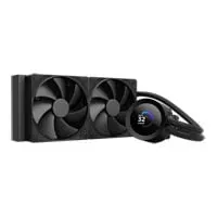NZXT Kraken Plus AIO CPU Cooler, Black, 240mm AIO Hydro Cooler, 2 x 120mm Fans, 1.54" 30Hz LCD Water Block, Intel, AMD