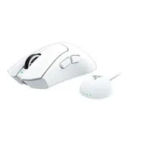 Razer DeathAdder V4 Pro Wireless Mouse, White, Focus Pro 45K Optical Sensor, Gen-4 Optical Switches, 45K dpi, USB/RF