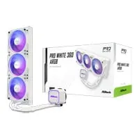 ASRock Pro 360 ARGB AIO Hydro CPU Cooler, White, 3 x 120mm ARGB PWM Fans, Intel / AMD