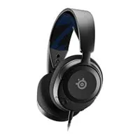 Steelseries Arctis Nova 1P Headphones, Black, Over-Ear, 40mm Neodymium Drivers, Bidirectional Mic, Spatial Audio, 3.5mm