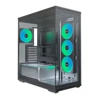 Montech TG3 Chassis, Black, Mid Tower, 360mm + 120mm RGB Fans, USB 3.2 / 3.5mm, Back-Connect, ATX / mATX