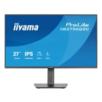 iiyama ProLite XB2796QSC-B1 27" Quad HD IPS 75Hz 4ms USB-C Height Adjustable Monitor with Speakers - Matte Black