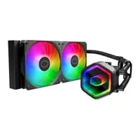 Cooler Master MasterLiquid 240 Core II ARGB AIO Cooler, Black, 2x120mm ARGB Fans, Aluminium Radiator, Intel/AMD