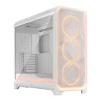 Fractal Design Meshify 3 XL Amb Pro, White, Full Tower w/ Light TG, 3x 140mm Fans, USB 3.2 Gen2, E-ATX/ATX/ mATX/mITX