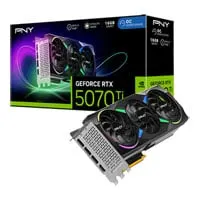 PNY NVIDIA GeForce RTX 5070 TI ARGB OC 16GB GDDR7 Ray-Tracing Graphics Card, DLSS 4, 8960 