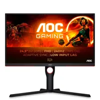 AOC Gaming 25G3ZM/BK - 24.5" 240Hz FHD Monitor, 0.5ms MPRT, FreeSync Premium - Black