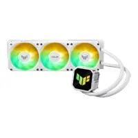 ASUS TUF Gaming LC III 360 ARGB LCD AIO Hydro CPU Cooler, White, 3 x ARGB Fans, 2.8" IPS LCD, Intel / AMD