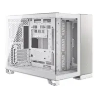 CORSAIR 2500X PC Gaming Case, White/Satin Grey Aluminium, Dual Chamber w/ Tempered Glass Panels, USB 3.2 Gen2,mATX/mITX