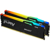 Kingston Fury Beast RGB Black DDR5-6000 RAM, CL30, XMP 3.0 und EXPO - 32 GB Dual-Kit, schwarz