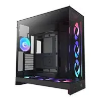 NZXT H9 Flow RGB+, Dual Chamber Mid Tower, Black, 6x 140mm RGB Core, Reverse Connection, E-ATX, mATX, mITX