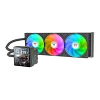 Thermaltake TH360 V3 Ultra ARGB AIO Hydro CPU Cooler, Black, 3 x 120mm ARGB Fans, 3.95" LCD TFT Display, Intel / AMD