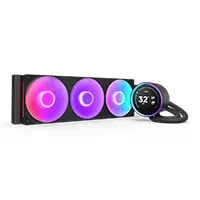 NZXT Kraken 420 Elite V2 AIO Cooler, 3 x 140mm ARGB Fan, 2.7" 60Hz IPS LCD, Aluminium Radiator, Black