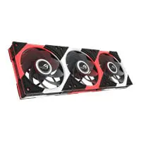 120mm ASUS ROG Eurux GR120 Fan, Triple Pack, Black, 9 Reverse Blades, 2200RPM, 70CFM, FD Bearing, 4-pin PWM