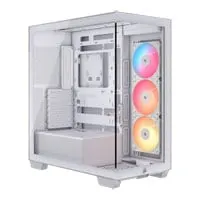 CORSAIR 3500X RS-R ARGB, White, Mid Tower, Tempered Glass, Reverse Connection, 3x RS120R Fans, USB 3.2 Type-C