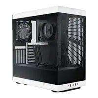 HYTE Y40 Case, White, Mid Tower Chassis w/ Panoramic Glass Windows, 2x 120mm Fan, USB 3.2 Type-C, ATX/mATX/mITX