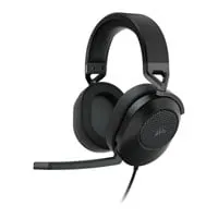 CORSAIR HS65 Surround Headset, Carbon, Dolby Audio 7.1 Surround, 50mm Neodymium Drivers, 3.5mm/USB Adapter, PC/Console