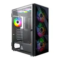 Montech X3 MESH, Black, Mid Tower Chassis w/ Tempered Glass, 3x 140mm/3x 120mm RGB HAF Fans, USB3.2, ATX/mATX/mITX