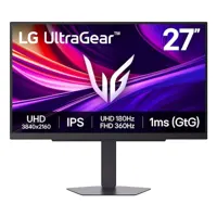 27" LG UltraGear 27G810A-B Gaming Monitor, IPS, 4K 180Hz / FHD 360Hz Dual Mode, 1ms, G-SYNC Compatible, HDMI / DP / USB