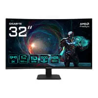 31.5" Gigabyte GS32QCA QHD Curved Gaming Monitor, 2560x1440, 180Hz. AMD FreeSync, 1ms (MPRT), HDR, DP/HDMI