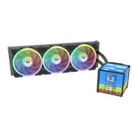 Thermaltake MINECUBE 360 AIO Liquid CPU Cooler, Black, 3x SWAFAN EX12, 3.95" Quad LCD, VRM Fan, Intel / AMD
