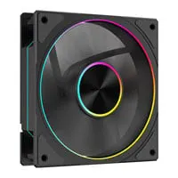 120mm Powercool Airflow 120 ARGB PWM Fan, Black, 9 Blade, Static Pressure Fan, 1600rpm, 56.44CFM, Hydraulic Bearing