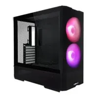 Lian Li LANCOOL 207, Black, Mid Tower Chassis w/ Tempered Glass Window, 2x 140mm ARGB PWM, USB 3.0, mATX, mITX, ATX