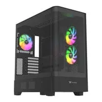 Thermaltake View 290 TG ARGB, Black, Mid Tower Chassis, Curved TG Window, 3x 120mm ARGB Fan, USB-C, ATX / mATX / mITX