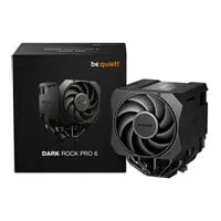 be quiet! Dark Rock 6 Pro CPU Cooler, Black, Dual Tower, 7 Heatpipes, 2x PWM Fans, 2000 RPM, 76.59 CFM, Intel / AMD