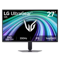 27" LG UltraGear G5 27G523B-B Gaming Monitor, IPS, 1920 x 1080, 200Hz, 1ms, HDR10, HDMI 2.0 / DP 1.4