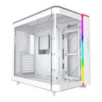 Montech KING 95 White Mid Tower Chassis, Dual Chamber, ARGB Lighting, Supports 7x 120mm/6x 140mm Fans, mITX/mATX/ATX