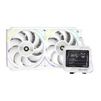 Valkyrie V240 LCD AIO Hydro CPU Cooler, White, ARGB, 2 x 120mm S12 fans, 3.5" IPS LCD, Intel / AMD