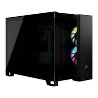 CORSAIR 2500X RGB PC Gaming Case, Black, Dual Chamber w/ Tempered Glass Panels, mATX/mITX
