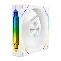 120mm CiT Eclipse Infinity ARGB Fan, White, 9 Blade, 16 ARGB LEDs, 1600rpm, 47.3CFM, Hydraulic Bearing, 4 Pin PWM