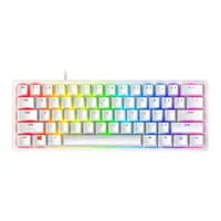Razer Huntsman Mini 60% Gaming Keyboard, White, Doubleshot PBT Keycaps, Razer Chroma RGB, Optical Red Switches