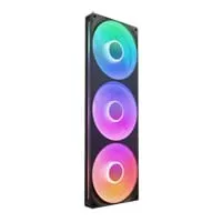 420mm NZXT F420 RGB Core Single-Frame Fan, Black, 2,000 ± 200 RPM, 98.61CFM, 34.5dB, 3 x 140mm, 4-Pin PWM + 4-Pin RGB