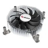 Akasa Extra Safe Low Profile Intel LGA1700 Cooler, Copper Core,75mm Fan, 600-3000RPM, 4-Pin PWM, Aluminium Fins/Heatsink