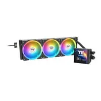 Thermaltake MAGFloe 360 Ultra ARGB Sync AIO CPU Cooler, Black, 3 x 120mm ARGB Fans, 3.95" Screen, Intel / AMD