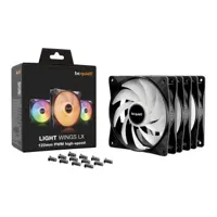 be quiet! Light Wings LX High Speed 120mm ARGB PWM Case Fan - Black Triple Pack