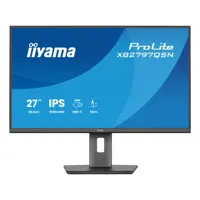 iiyama ProLite XB2797QSN-B1 27" Quad HD IPS 75Hz 1ms USB-C Height Adjustable Monitor with Speakers - Matte Black