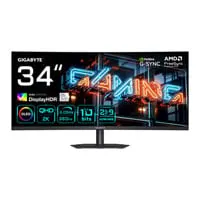 34" Gigabyte MO34WQC36 Monitor, QD-OLED, 1800R, 3440 x 1440, 360Hz, FreeSync Premium Pro, 1ms, HDR500, HDMI 2.1 / DP 2.1