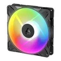 140mm Arctic P14 Pro Reverse ARGB PWM Fan, Black, 5 Reverse Blades, 2650RPM, 98CFM, FD Bearing, 4-pin PWM