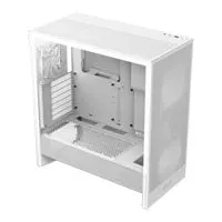 NZXT H5 Flow, White, Mid Tower Chassis w/ Tempered Glass Window, 2x 120mm Fans, USB 3.0, E-ATX/ATX/mATX/mITX