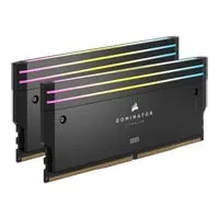 64GB (2x32GB) CORSAIR DDR5 DOMINATOR Titanium RGB Black, PC5-48000 (6000), Non-ECC Unbuffered, CAS 30, XMP 3.0, 1.4V
