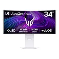 34" LG 34GX90SA-W Curved Gaming Monitor, OLED, 800R, 3440x1440, 0.03ms, 240Hz, Adaptive-Sync, 1.5M:1, HDMI / DP / USB