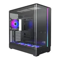 Montech KING 45 PRO Mid Tower Chassis, Black, Tempered Glass, 4 x 120mm ARGB Fans, USB 3.0 / USB-C, ATX / mATX / mITX