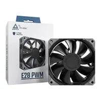 120mm Montech E28 PWM Fan, Black, 9 Blade, 800-2200rpm, 85.09 CFM, Fluid Dynamic Bearing, 4-Pin PWM