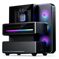 Phanteks EX5 PLUS High Airflow ATX Mid Tower Chamber Case with 360 All-in-One Cooler - Satin Black - PH-EX526P_DBK01