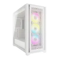 Corsair 5000D RGB Airflow, White, Mid-Tower w/ Tempered Glass Window, 3x 120mm RGB Fans, E-ATX/ATX/MicroATX/Mini-ITX